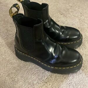 Dr. Martens Smooth Leather Platform Chelsea Boots